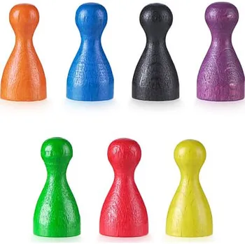 Figurka Dřevěná figurka - Halma (4ks), barva zelená