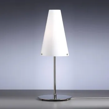 Lampička TECNOLUMEN Walter Schnepel stolní lampa, opálová - kabel 250 cm lesklý chrom, lesklá bílá 1 x 7 W LED - Doprava zdarma