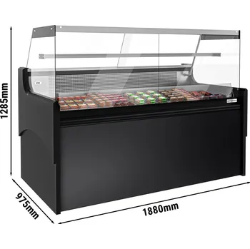 Vinotéka GGM Chladicí / Masný pult - 1,88 m - 175L - černý