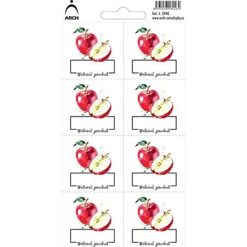 ARCH 3446 samolepky na lahve jablka 1 arch 9 x 17 cm Samolepící etiketa ARCH 3446 samolepky na lahve jablka 1 arch 9 x 17 cm
