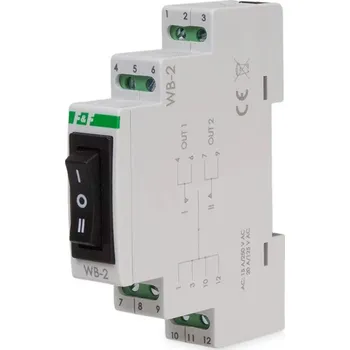 Jistič WB-2 Přepínač na din lištu 1-0-2, 15A/250V