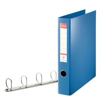 Kroužkový pořadač Esselte VIVIDA, 4DR, hřbet 60 mm, celoplastový A4 maxi, modrý