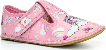 Dívčí bačkory Ef Barefoot 395 Pink Unicorn