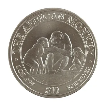 1 unce stříbrná mince Somali Republic African Monkey 2004