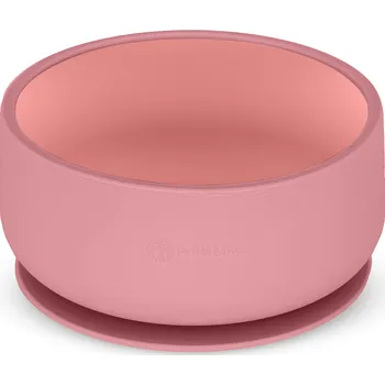 PETITEMARS Dvoubarevná silikonová miska Take&Match Dusty Rose 6m+ 12x8x16 růžová