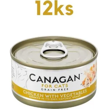 Krmivo pro kočku Canagan Cat konzerva Kuřecí se zeleninou 12 x 75 g