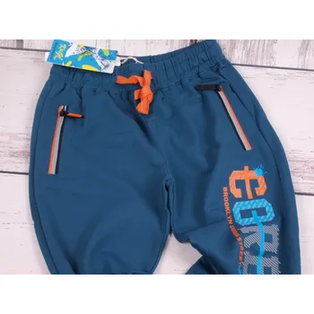 Tepláky Kugo TM8211 petrolejové s nápisem velikost oblečení - děti: 146