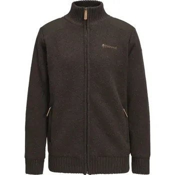 Pánský svetr Pinewood Dámský svetr Huricane Full Zip Velikost: XL Dark Brown Melange