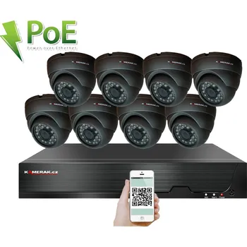 Kompletní kamerový systém PoE IP 8 kamerový set XM-811B 4MPx, CZ menu