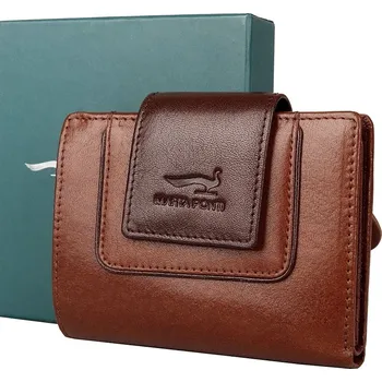 Peněženka Menší luxusní hnědá kožená peněženka Marta Ponti no. 528