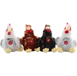 Slepice/kohout se zvukem 22 cm mix barev