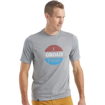 cyklistický dres Triko pánské PEARL iZUMi MIDLAND TEE šedé XL