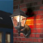 Trio Lighting Venkovní nástěnné svítidlo Livenza, horní zásuvka, černá, hliník černá matná, čirá 1 x 60 W