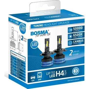 Autožárovka Žárovka 12/24V H4 LED 50000LM kompletní 2 kusi v balení BOSMA BOSMA 7657, , ,
