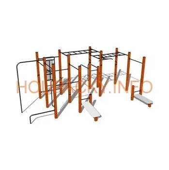 Hra na zahradu Street workoutová sestava WS023OD - oranžová