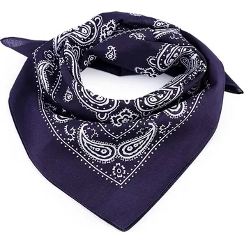 Šátek Šátek bavlněný Paysley modrý - 55x55 cm
