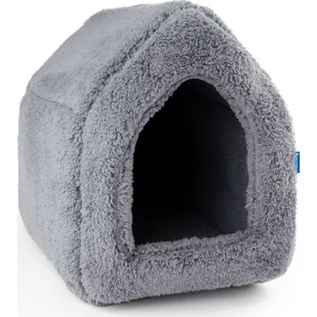 Pelíšek pro psa PROFIZOO Pelech Domek 35cm Beran šedá (Plys)