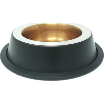 Miska pro psa PROFIZOO Miska nerezová protiskluzová široká 400 ml Černá