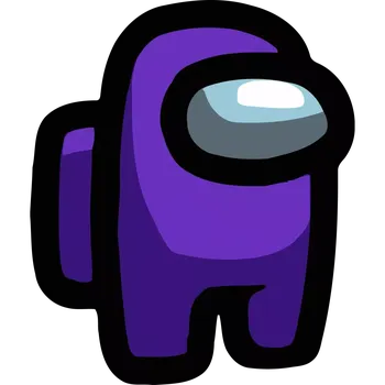 Nášivka NAŽEHLOVAČKA - Among Us fialový