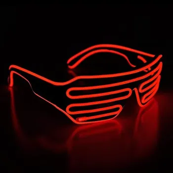 KingCorey LED svítící brýle červená