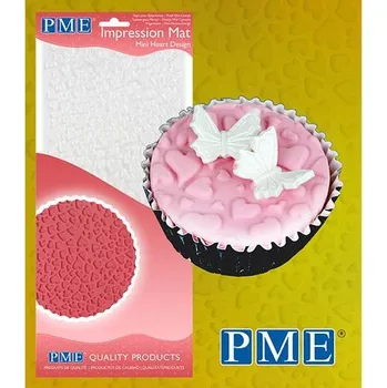 Jedlá dekorace na dort Cakesupplies Otiskovací a strukturální fólie dekor Srdíčka - Mini Heart