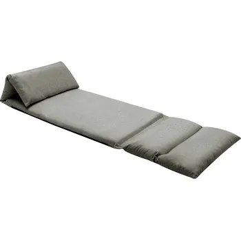 Křeslo vidaXL Marketos Skládací lenoška na podlahu tmavě šedá mikrovlákno