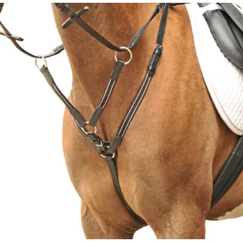 Martingal Poprsník s martingalem HKM stříbrné kování Černá PONY