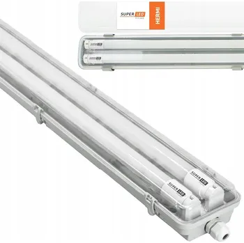 Stropní přisazené svítidlo SuperLED 36 W patice G13 127 cm stříbrné