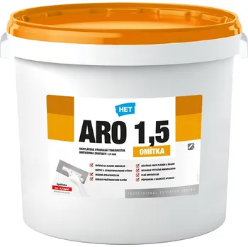 Omítka HET ARO akrylátová rýhovaná fasádní omítka 25 kg 1.5 mm Bílá