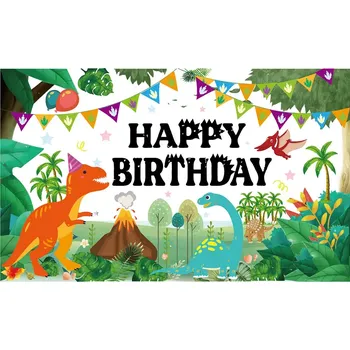 Party dekorace Narozeninová dekorace velký závěsný banner Dinosauři Happy Birthday