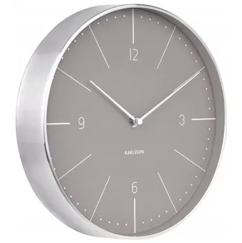 Hodiny Nástěnné hodiny Karlsson šedé 27,5 cm