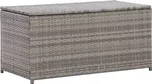 vidaXL Zahradní úložný box polyratan 100 x 50 x 50 cm šedý