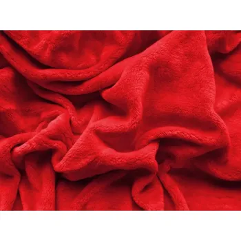 Prostěradlo PROSTĚRADLO MIKROPLYŠ 140x200cm - ČERVENÉ