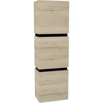 Koupelnový nábytek Koupelnová závěsná skříňka Devo Viva 2.0 pravá dub halifax bílý 40 x 12,7 x 26 cm VV2-S3DP40x26-P29