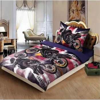 Povlečení Povlečení MOTORKY 140x200 / 70x90 cm