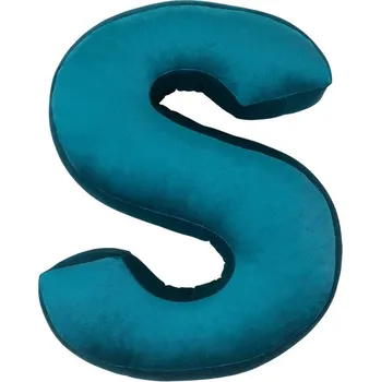 Polštář BETTY’S HOME Sametové písmeno Emerald S