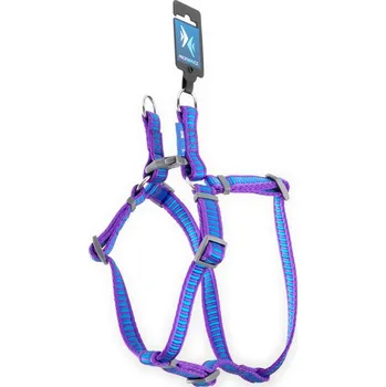 Postroj pro psa PROFIZOO Kšírky č.3-4 popruh ŽEBŘÍK (20mm x OH 49-57cm) fialová