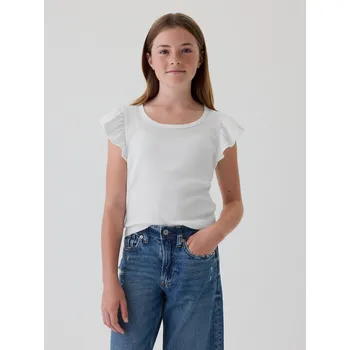 Dívčí oblečení GAP Žebrované tričko - Holky GAP bílá 2870842