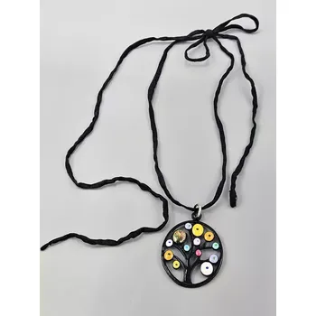 Náhrdelník Náhrdelník Strom barevný na hedvábné šňůrce