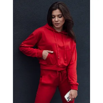 Dámská mikina Dámská mikina DSTREET TRENDHOOD ČERVENÁ XL