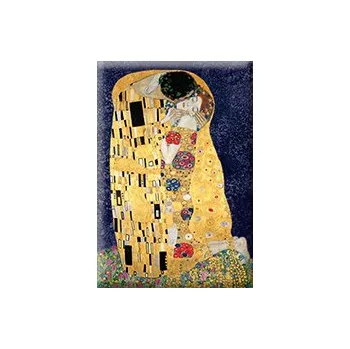 Dekorativní magnet Plumeria Plu - Magnetka Gustav Klimt The Kiss Blue - 8 x 5,5 cm