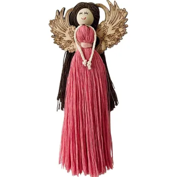 Vánoční dekorace Andělka - růžová