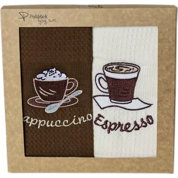 Utěrka Vyšívané vaflové Utěrky - dárková sada 2 ks 50 x 70 cm