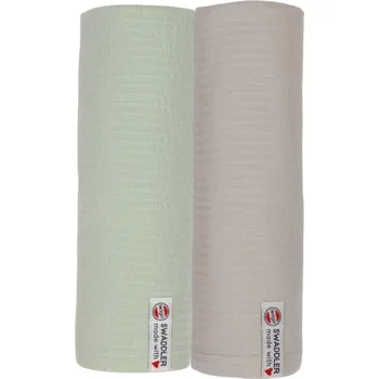 Zavinovačka LODGER Cenově zvýhodněný set Swaddler Seersucker 120 x 120 cm Silk/Steel