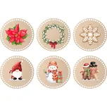 Dřevěné podtácky k obháčkování - vánoční symboly Zvolte variantu: 15 cm
