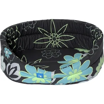 Pelíšek pro psa PROFIZOO Pelech standard 85 černá kytka (bav)