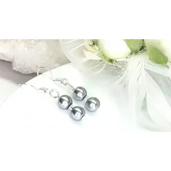 Náušnice Náušnice Anna perličkové stříbro-šedé NA110