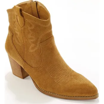 Dámská zimní obuv Kotníkové boty ve western stylu béžová 36