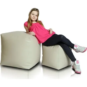 Sedací pytel Sedací vak taburetka kostka velká béžová EMI