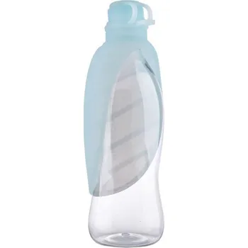 Miska pro psa Láhev na vodu pro domácí zvířátka United Pets Leaf Up Akvamarinová modrá (500 ml)